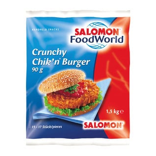 Crunchy Chicken Burger 90g 1.5kg Salomon