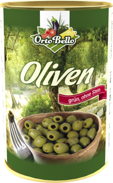 Green Olives without Stones "Orto Bello" - 4100ml - 2000g ATG/Dose