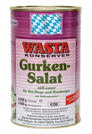 Gurken geschnitten "Wasta" 4250ml/Dose - ATG 2500g