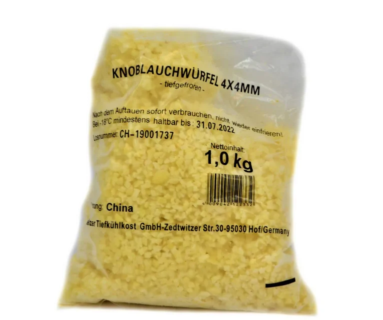 Knoblauchwürfel 4x4 1kg:Beutel TK
