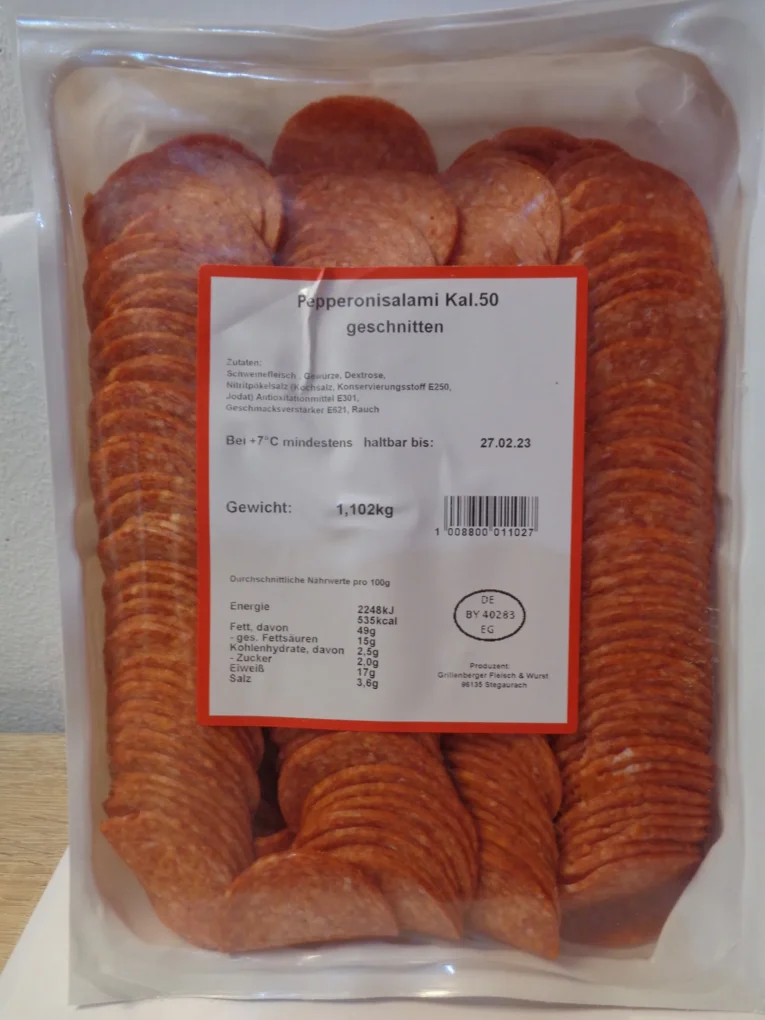 Peperoni-Salami geschnitten 40er 1kg