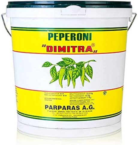 Whole Green Bell Peppers "DIMITRA" 10kg/6000g ATG/Eimer