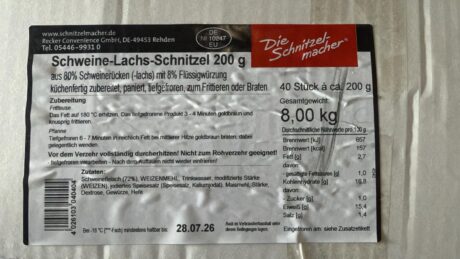 Schweineschnitzel 200g 40 Stick 8kg