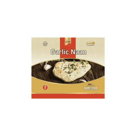 Crown Garlic Naan - 5 St?ck/500gm - TK