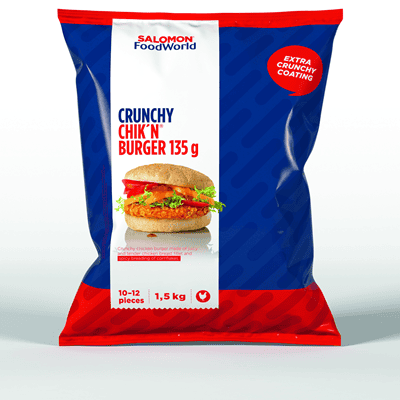 Crunchy Chicken Burger 135g 1.5kg Salomon